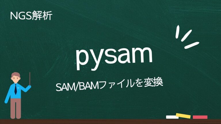 pysamの使い方】SAM/BAMファイルを変換する
